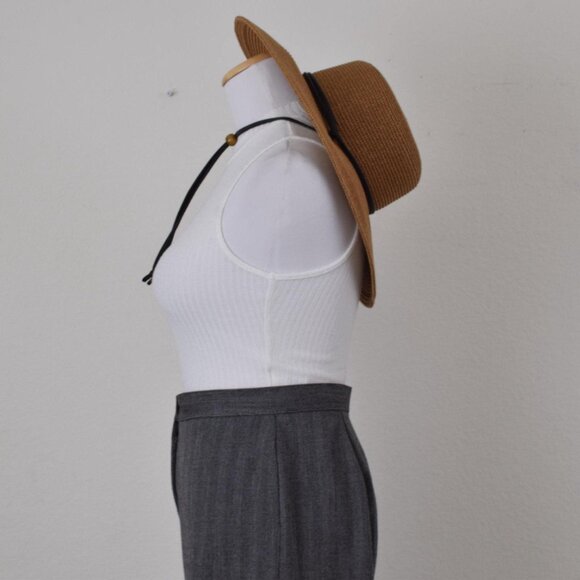 Vintage 90s Gray Poly Blend Trousers size 10P | 31 waist - Picture 9 of 10